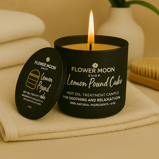 Lemon Poundcake Hot Oil Hair Treatment Candle - Flower Moon Shop