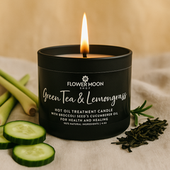 Green Tea & Lemongrass Hot Oil Treatment Candle