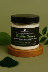 Healthy Greens Nutritious Hair Moisturizing Cream with Curry Leaf, Spirulina and Spinach Oil