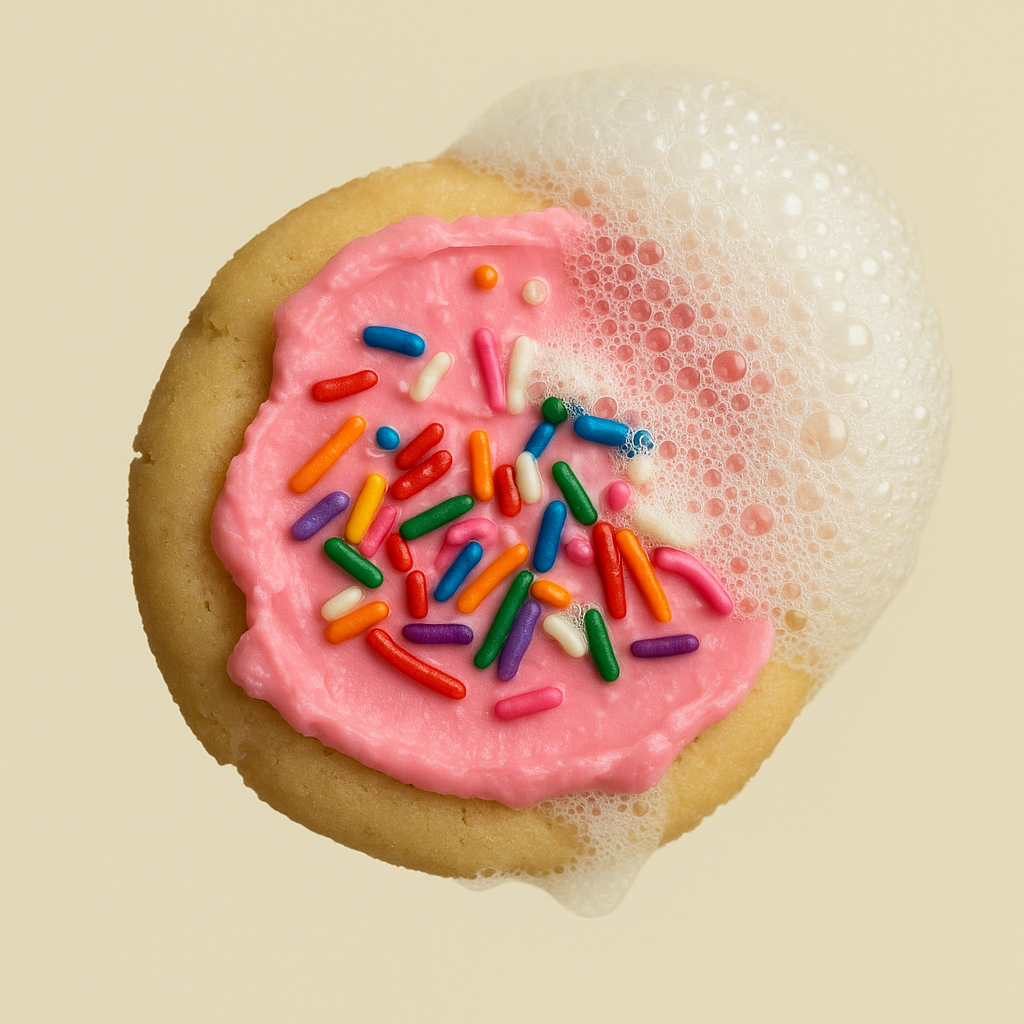 Berries n’ Cream Shampoo Cookie with Rice Water and Blueberry Oil